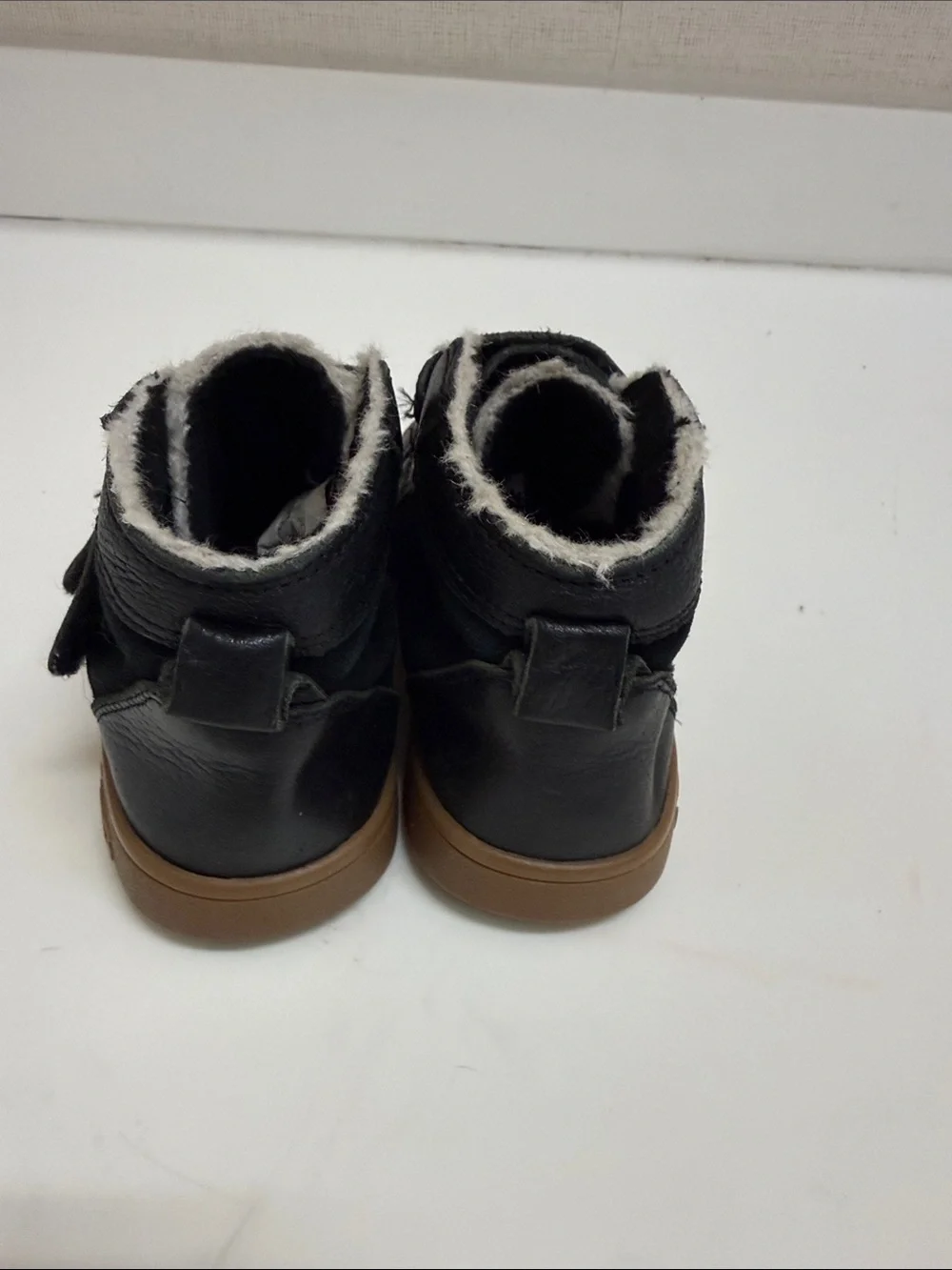 Ugh Kids Black High-Top Sneakers with Faux Fur Lining